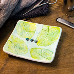 Seifenschale - Keramik - Laubblätter