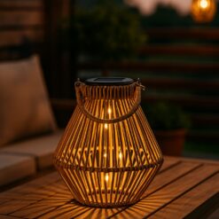 Solar Windlicht Korb groß - Posiwio